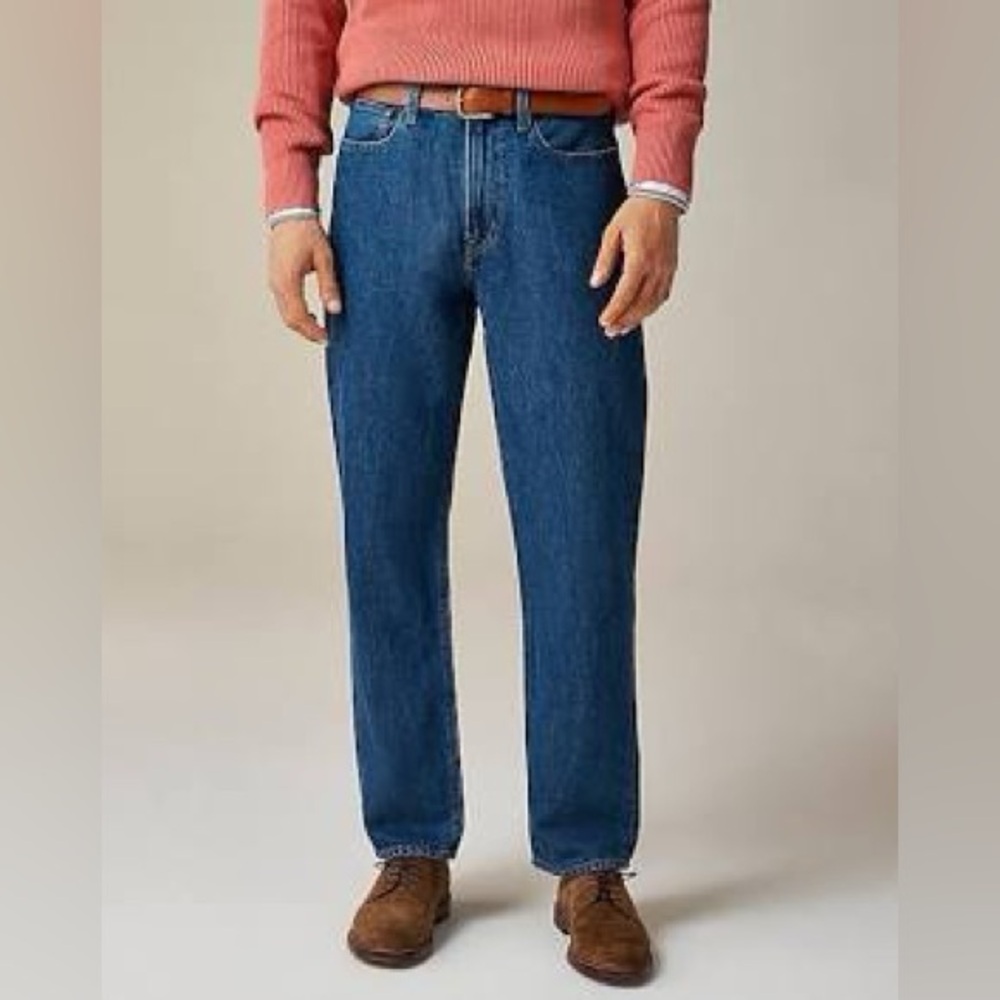 J. Crew Men's Jeans, Style 770 Straight, 35"x32", Dark Wash